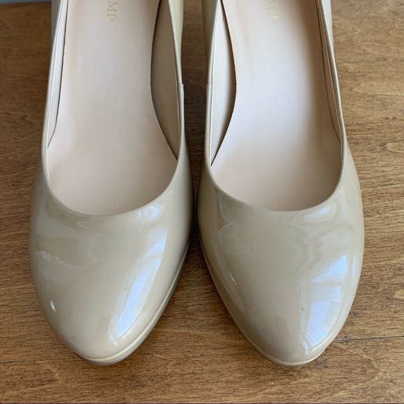 Ivanka TRUMP Nude Neutral Platform Stiletto Heel Leather Patent Pump - Picture 4 of 16